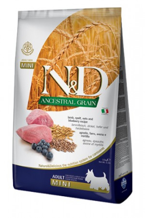 Farmina N&D DOG ANCESTRAL GRAIN LAMB BLUEBERRY ADULT MINI 7KG